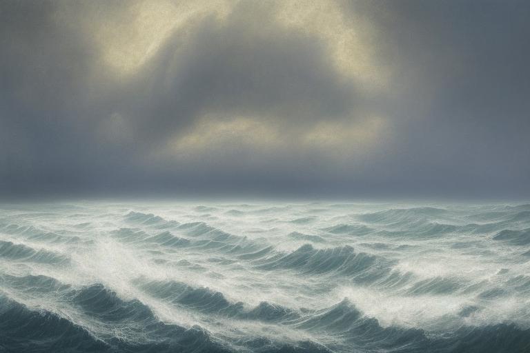 A sample postcard: Ocean storm